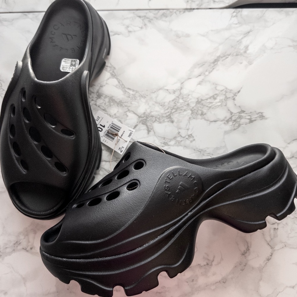 NWT Stella McCartney Adidas aSMC Clog Sporty Mule 10 black platform